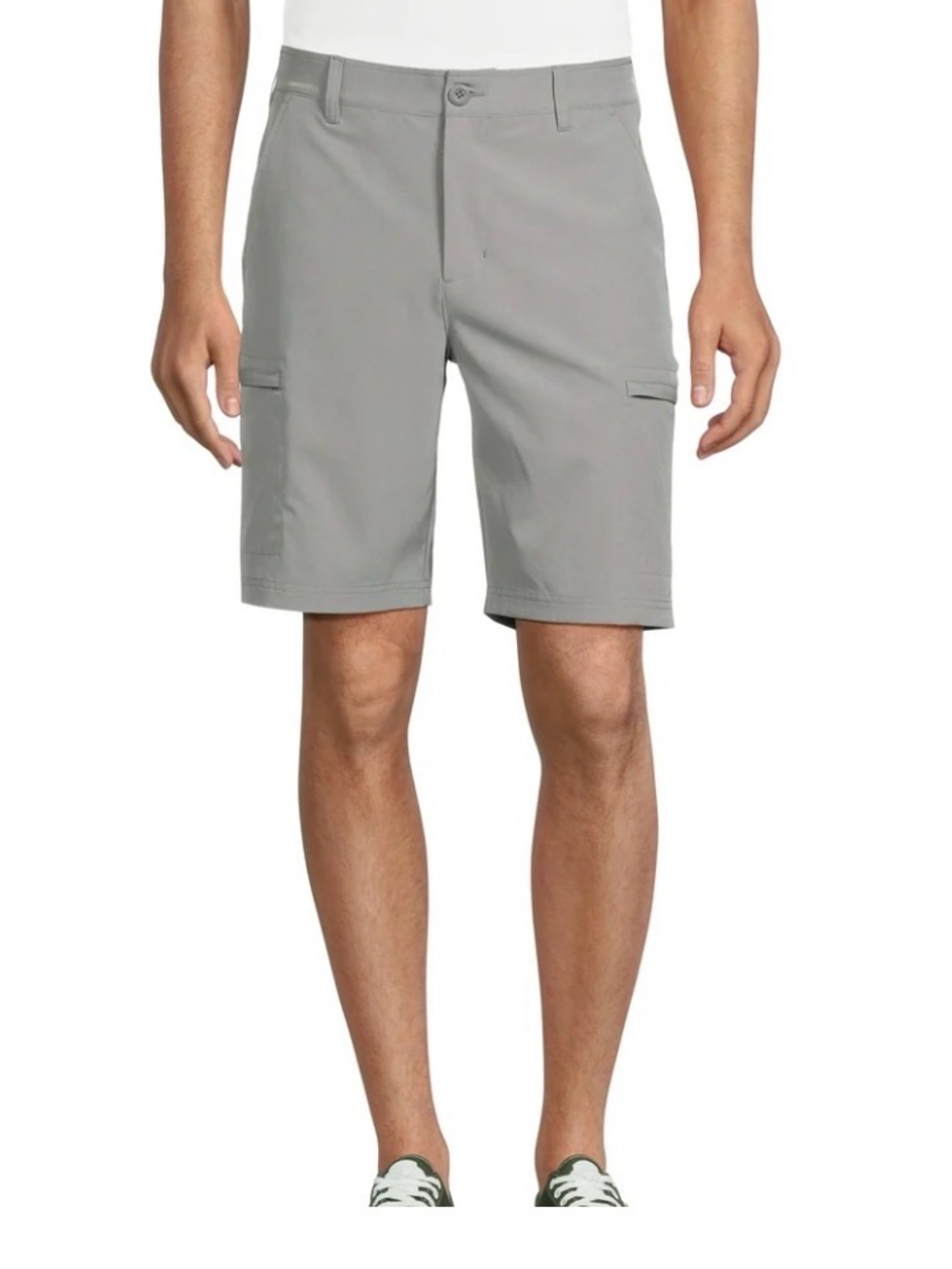 Birdie Bound Men's Flat Front Grey Performance Shorts, 42 Waist